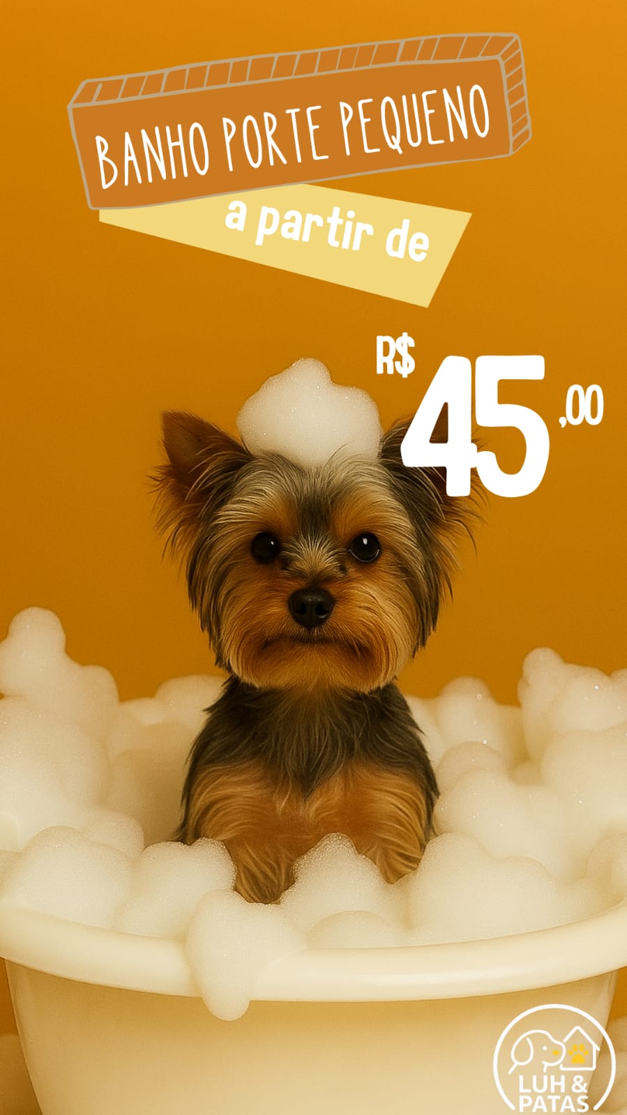 Banho avulso Porte Pequeno