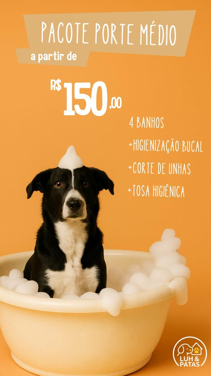 Pacote de Banho Porte Médio